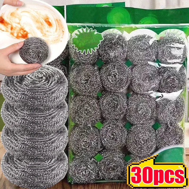 Steel Wire Scrubbing Balls – Kitchen Pot, Pan & Dish Cleaner | Oil & Rust Remover