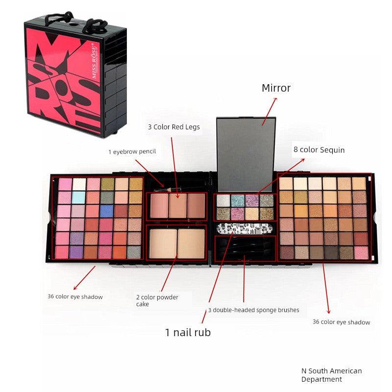 190-Color Matte Makeup Palette Gift Set – Eyeshadow, Blush & More in Stunning Collector Cases