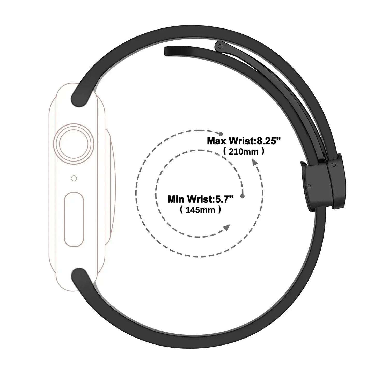 Apple Watch Armband aus echtem Leder – Stylisches Magnetverschlussband