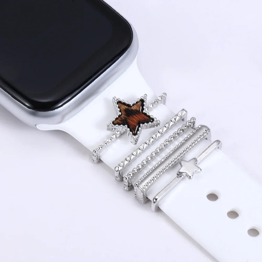Breloques décoratives en métal pour bracelets d'Apple Watch