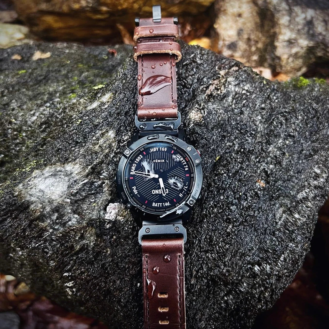 Garmin Soft Leather Band – Premium-Armband