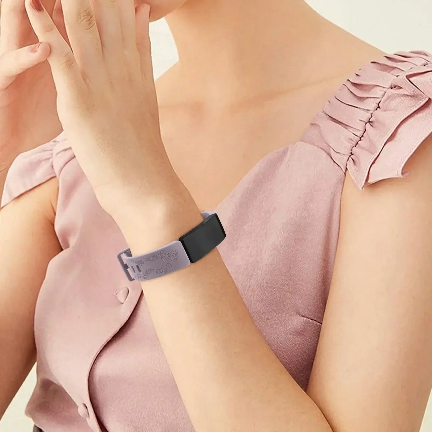 Bracelet en silicone Fitbit Inspire 3 avec motifs – Bracelet à motifs élégant