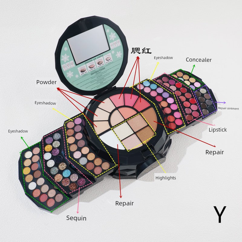 190-Color Matte Makeup Palette Gift Set – Eyeshadow, Blush & More in Stunning Collector Cases