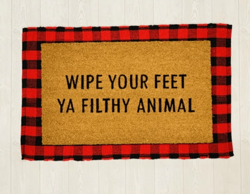 Fußabtreter "Wipe Your Feet" Lustige Fußmatte Outdoor Willkommensmatte Spruch Teppich Für Veranda