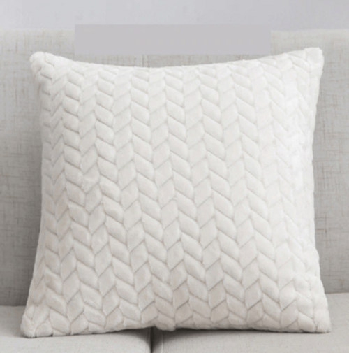 Housse de coussin décorative en velours moelleux 42x42 cm hypoallergénique