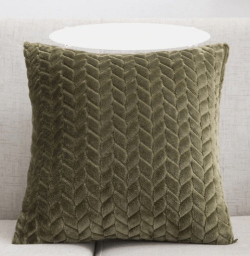 Housse de coussin décorative en velours moelleux 42x42 cm hypoallergénique
