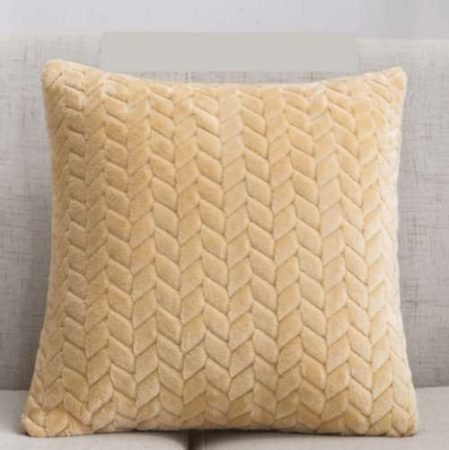 Housse de coussin décorative en velours moelleux 42x42 cm hypoallergénique