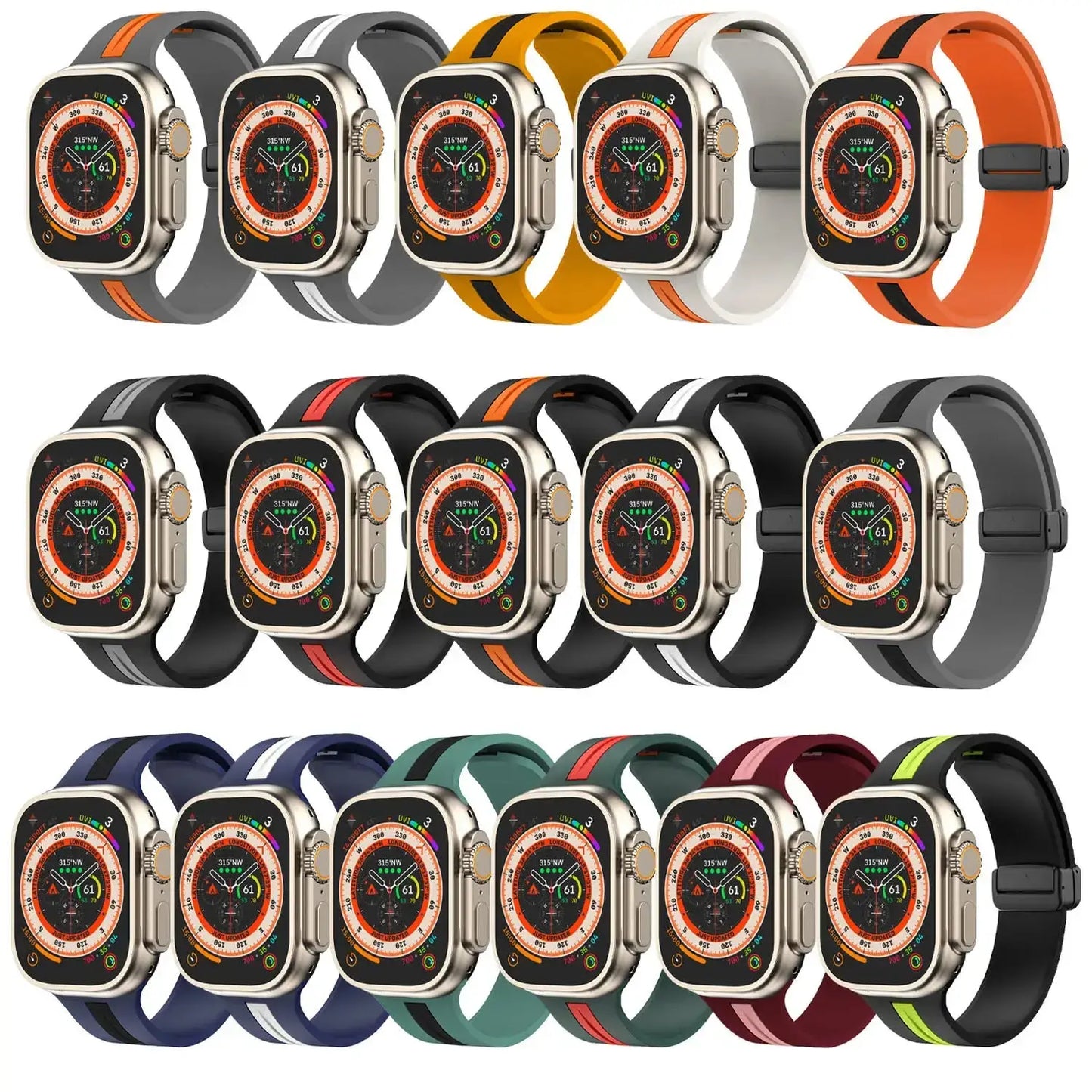 Apple Watch Silikonarmband – Robustes Design mit Magnetverschluss