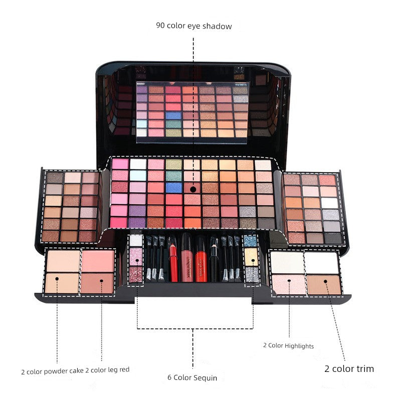 190-Color Matte Makeup Palette Gift Set – Eyeshadow, Blush & More in Stunning Collector Cases