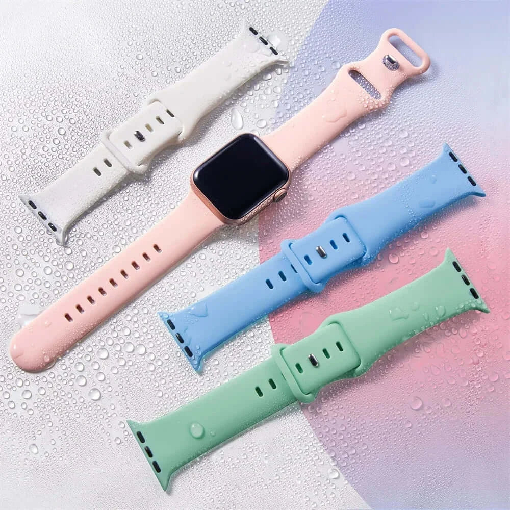 Apple Watch Silikonarmband - Weiches wasserdichtes flexibles Armband