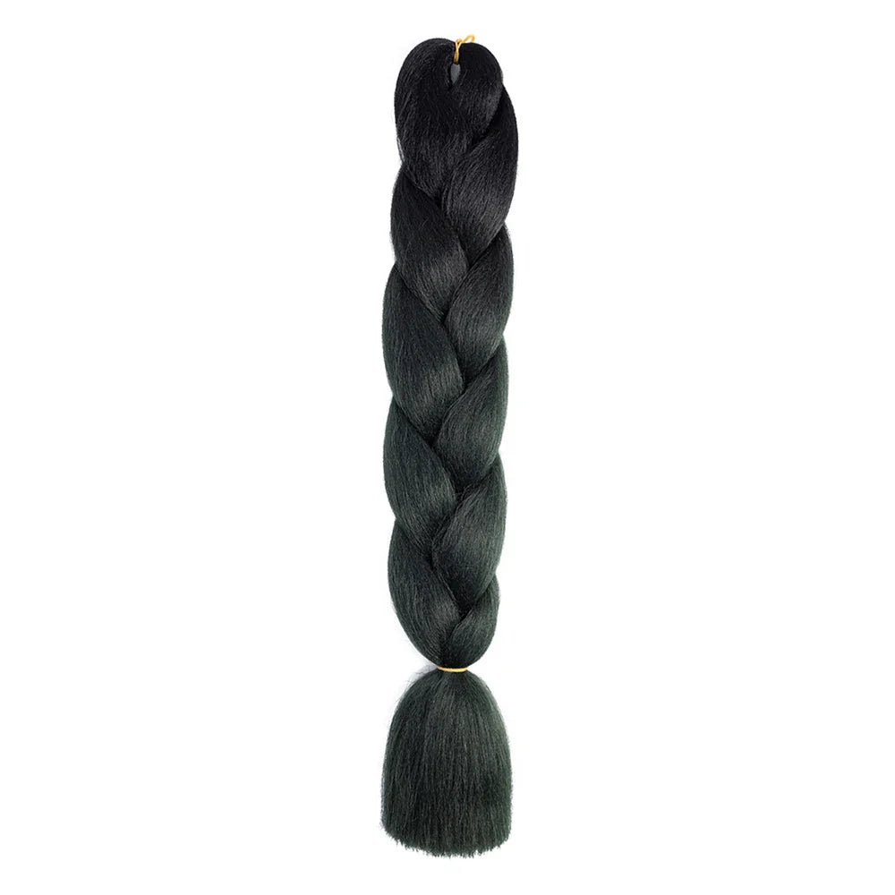 AZQUEEN 24 Inch Jumbo Braids Extensions Synthetic Braiding Hair Afro Ombre Color kanekalon Hair for Children Braid
