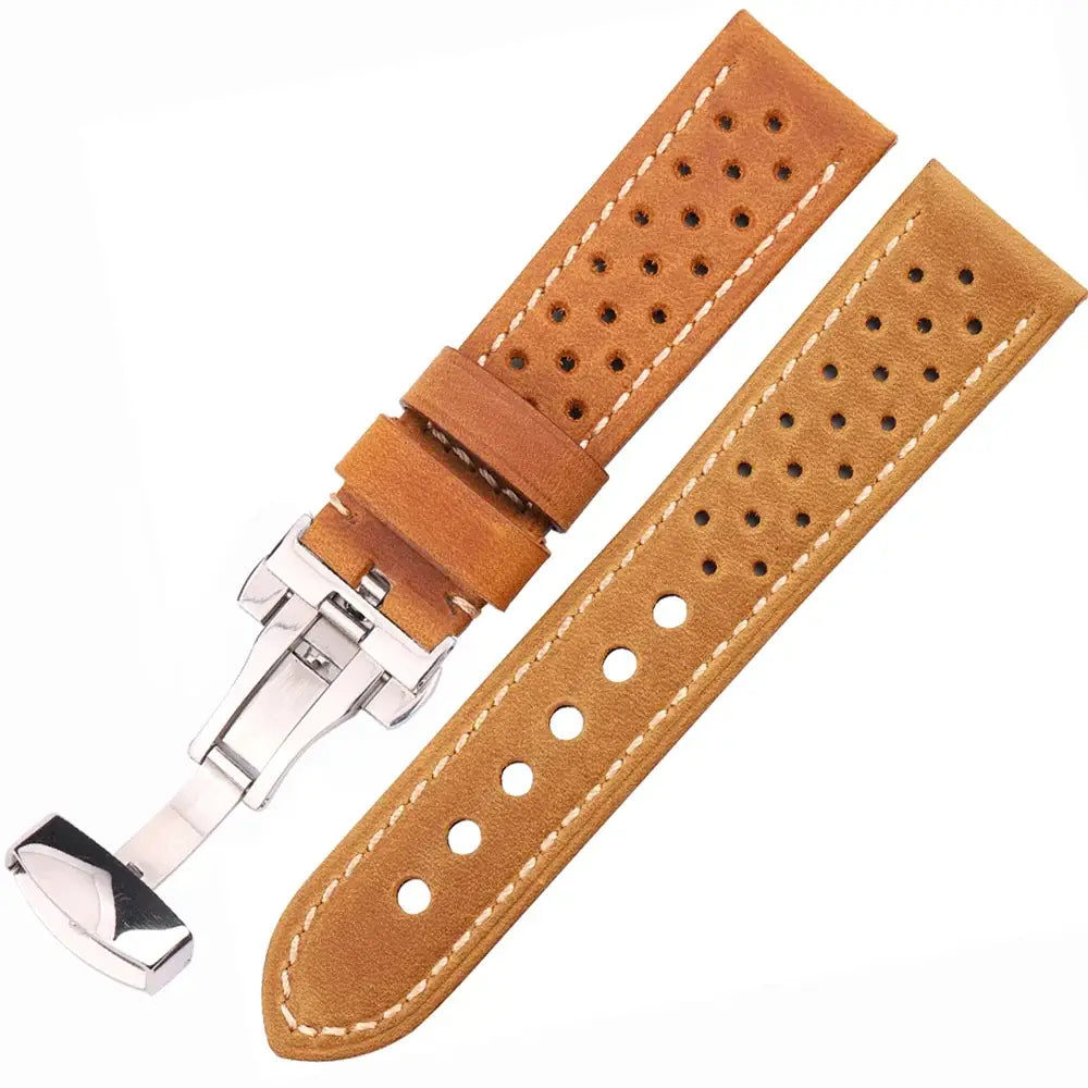 Samsung Galaxy Watch Leather Band Breathable Stylish Design