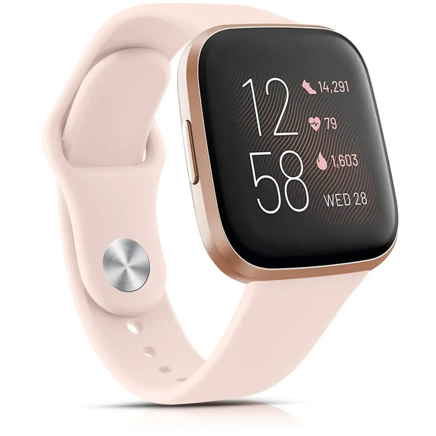 Bracelet en silicone pour Fitbit Versa et Sense - Conception souple et étanche