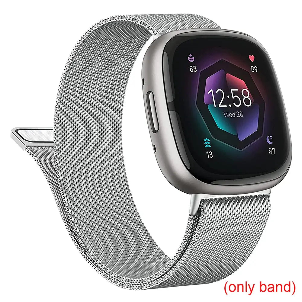 Bracelet Fitbit Versa et Sense en acier magnétique - Design élégant