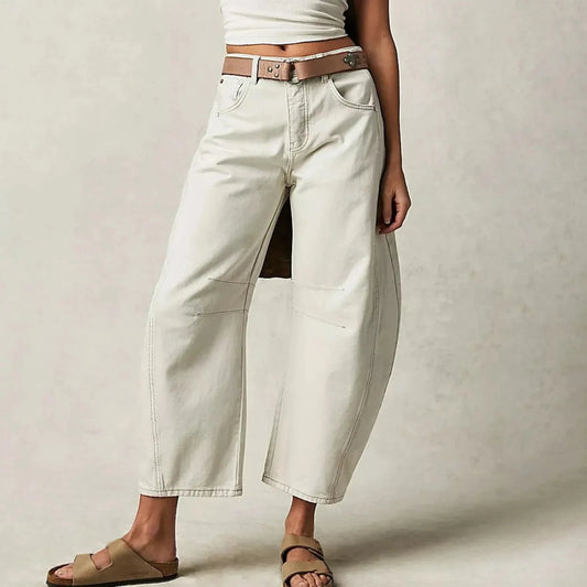 Women's Y2K Baggy Mid-Waist Wide-Leg Jeans – 90s Streetwear Vibe