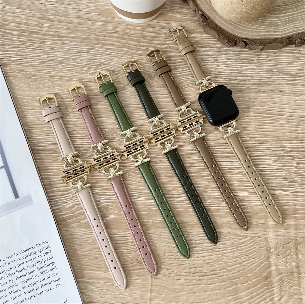 Apple Watch Genuine Leather Strap - Classic Durable Design