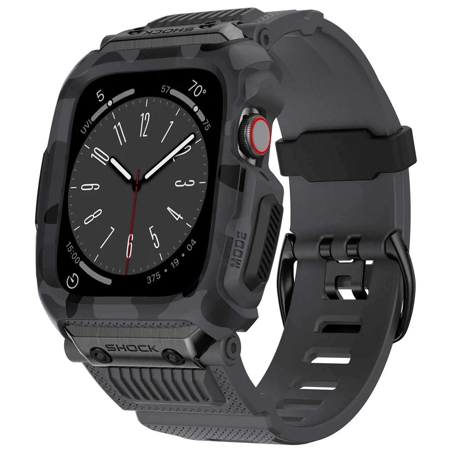 Bracelet en caoutchouc camouflage pour Apple Watch - Étanche et durable