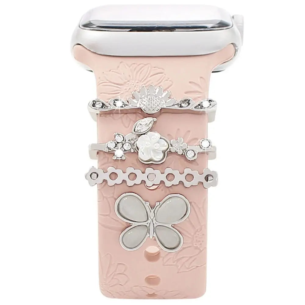 Breloques décoratives en métal pour bracelets d'Apple Watch