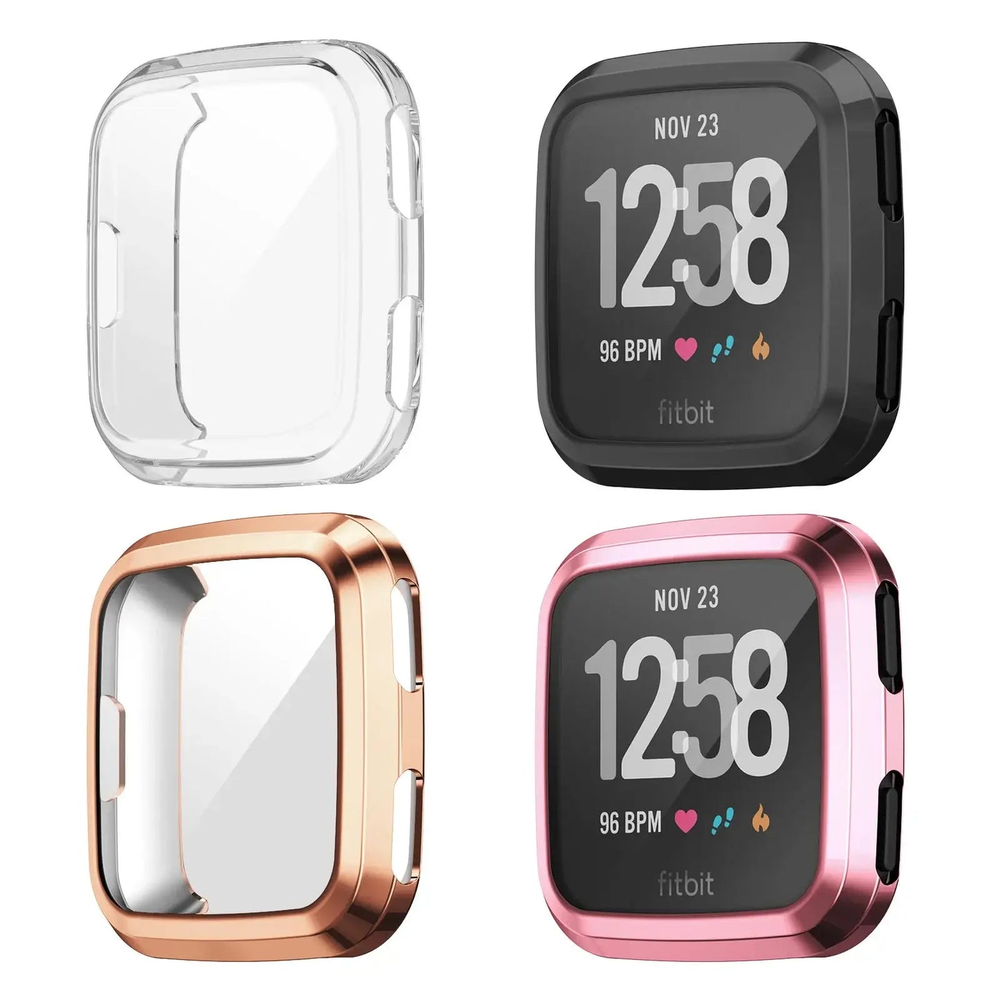 Fitbit Versa & Sense Hülle und Displayschutzfolie