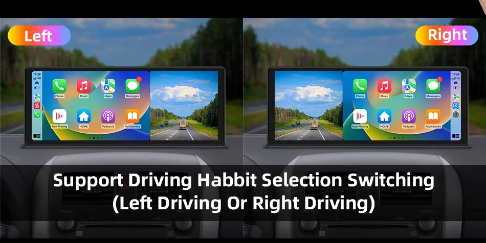 Portable Wireless CarPlay & Android Auto Screen – Size & DVR Options