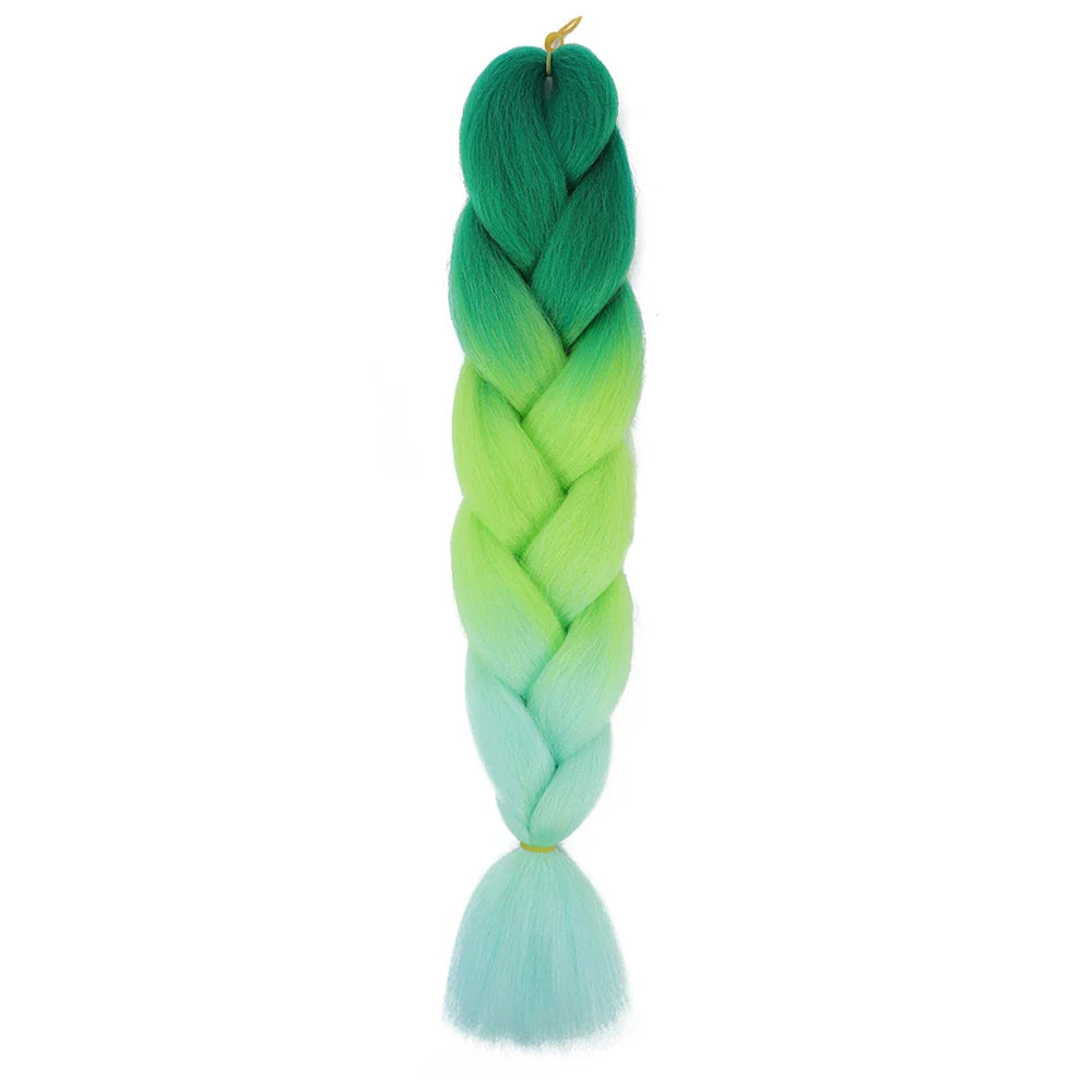 AZQUEEN 24 Inch Jumbo Braids Extensions Synthetic Braiding Hair Afro Ombre Color kanekalon Hair for Children Braid