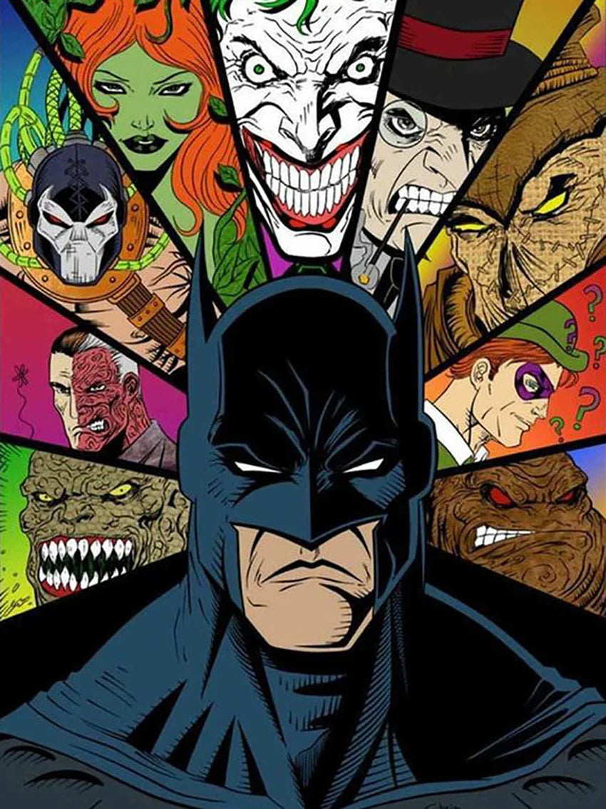 Comics Batman DC Diamond Painting New Pixel 5D Wall Posters
