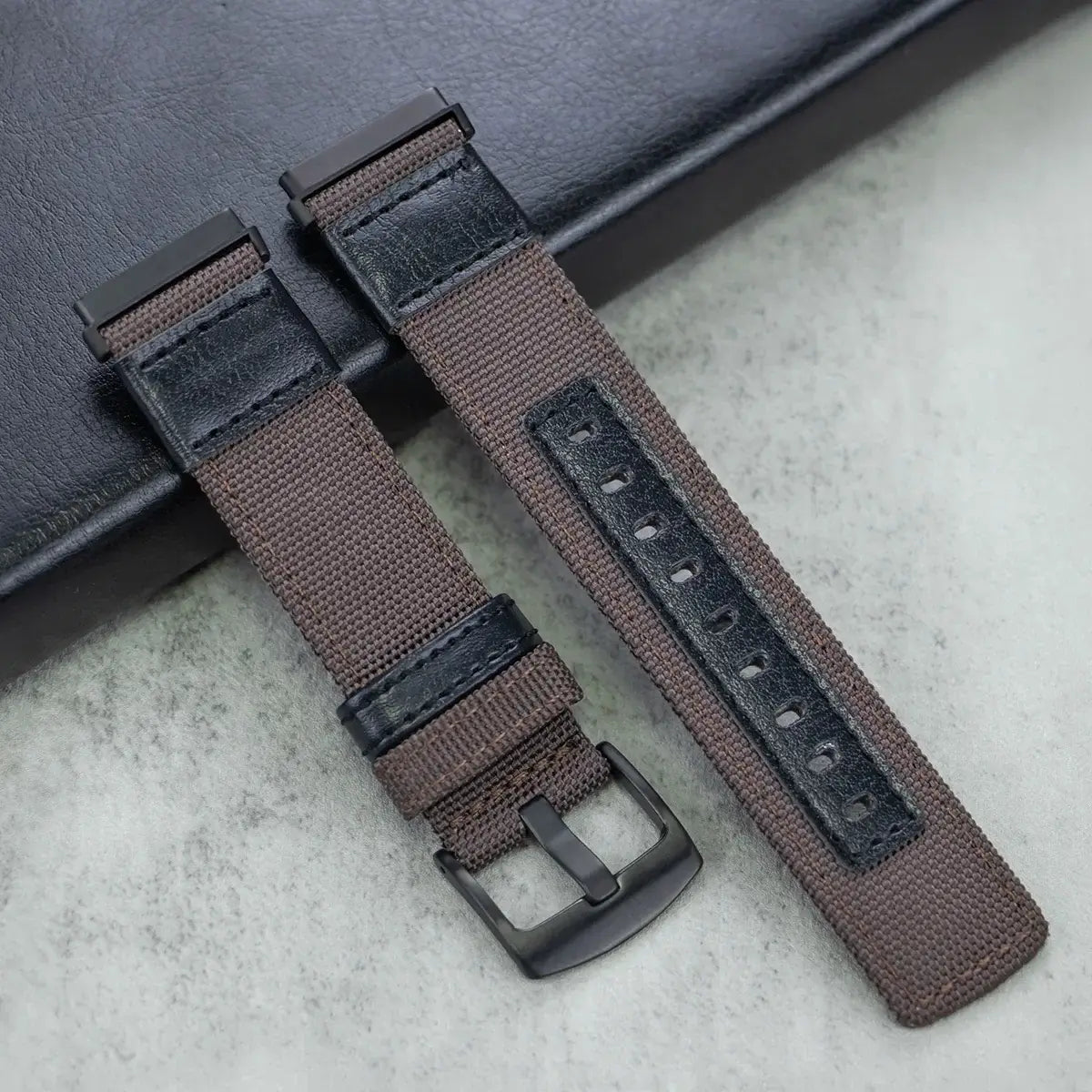 Fitbit Versa & Sense Nylon-Lederarmband – Vielseitiger Stil