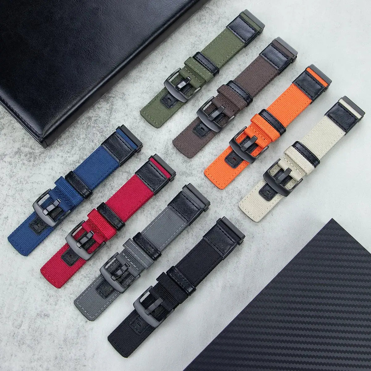 Fitbit Versa & Sense Nylon-Lederarmband – Vielseitiger Stil