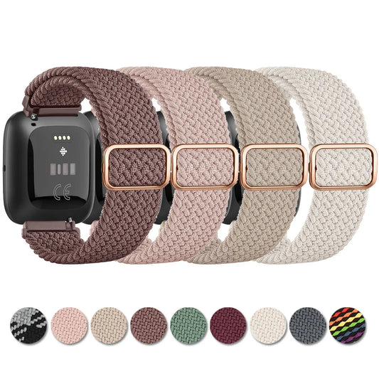 Bracelets élastiques en nylon pour Fitbit Versa et Sense