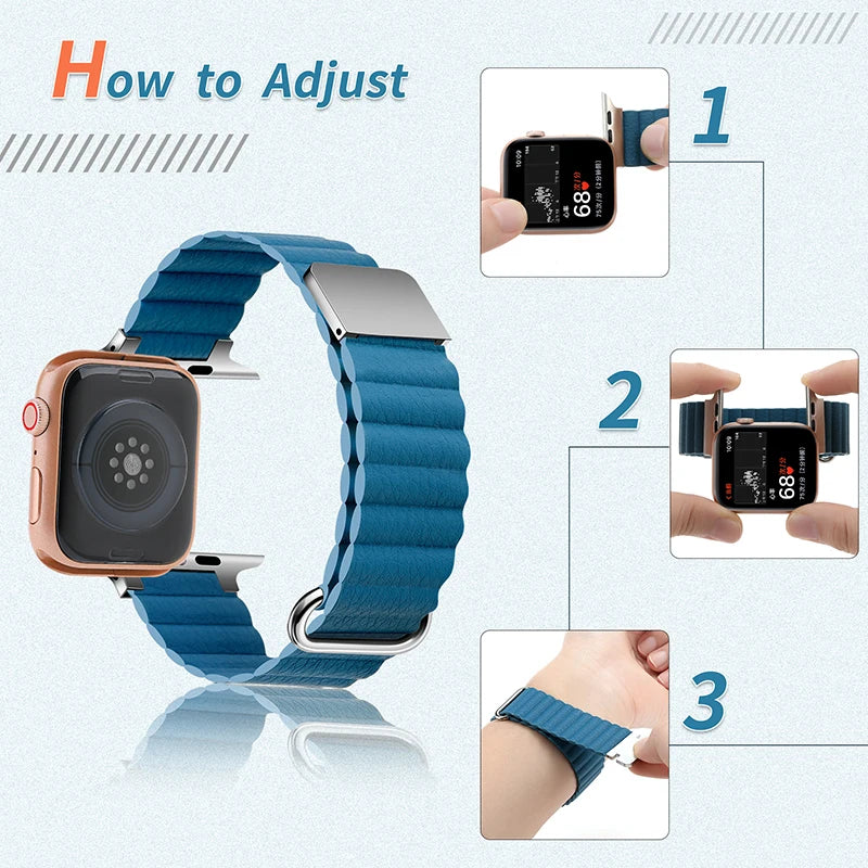 Apple Watch Leather Strap - Stylish, Comfortable, Durable