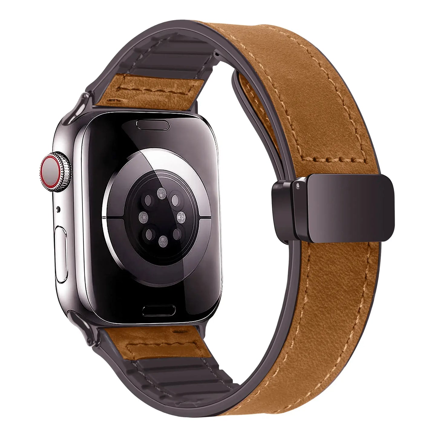 Apple Watch Armband aus echtem Leder – Stylisches Magnetverschlussband