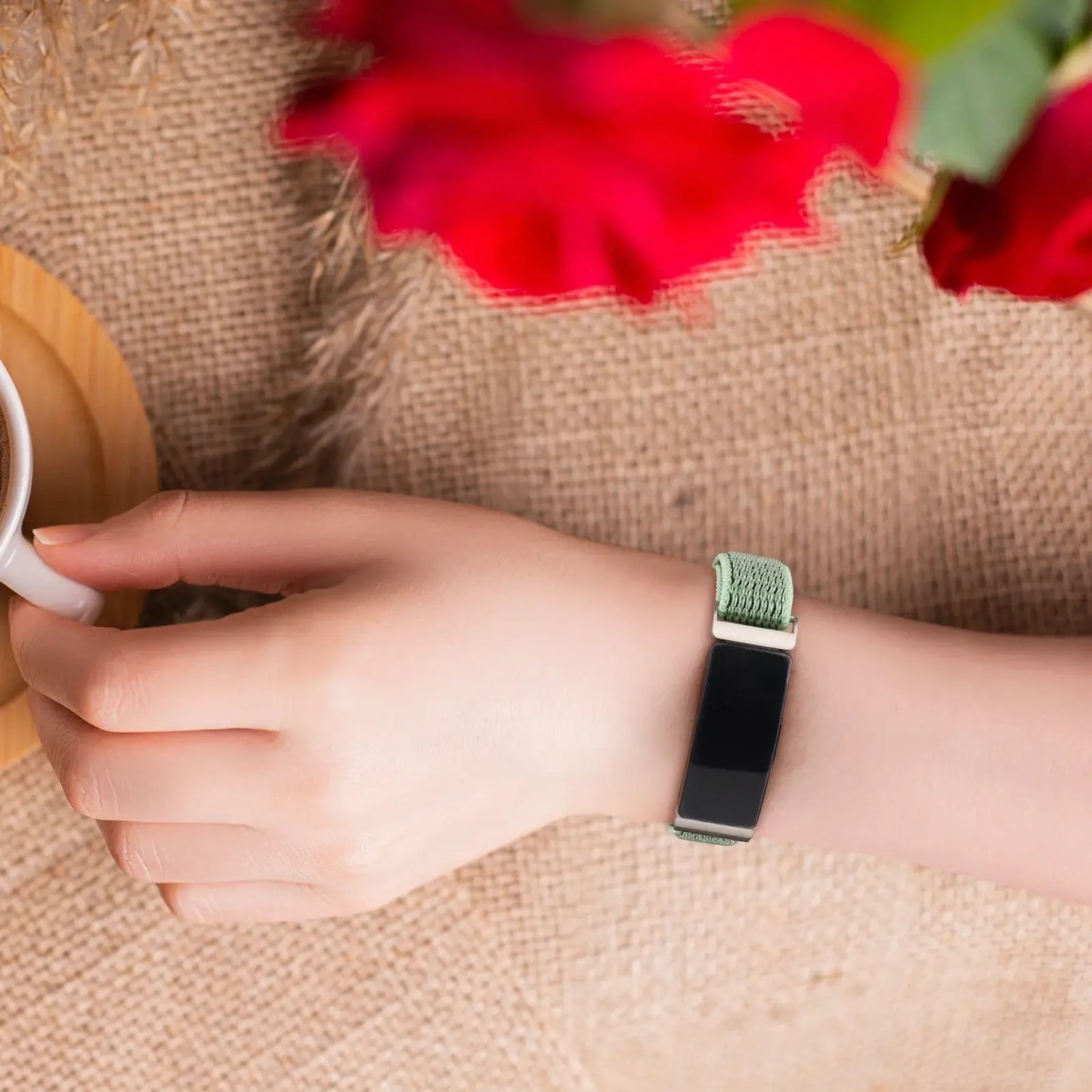 Fitbit Inspire 2, 1, HR Nylon Klettband – Vielseitiges Armband