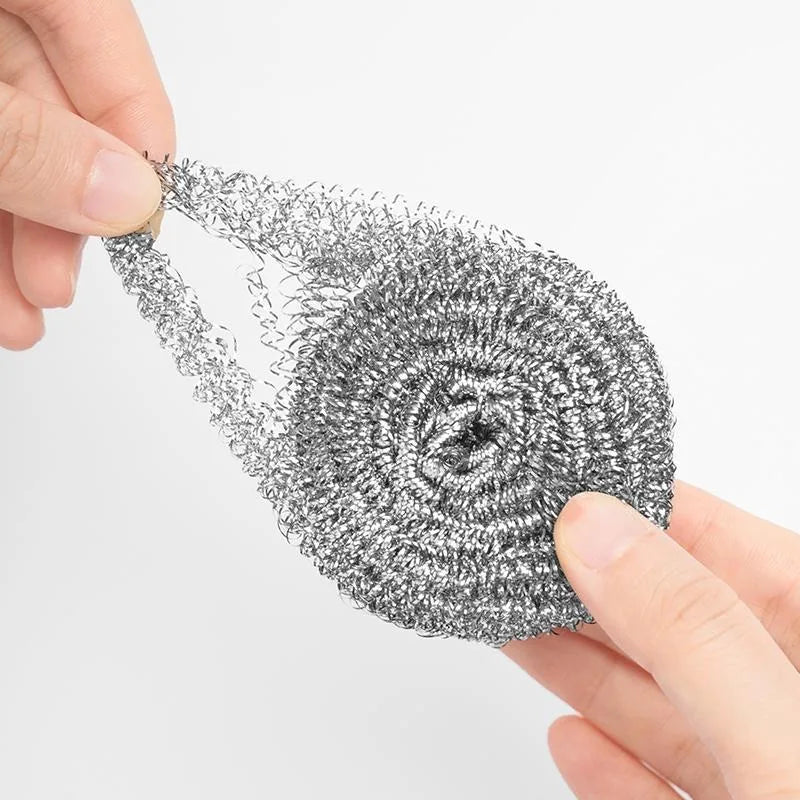Steel Wire Scrubbing Balls – Kitchen Pot, Pan & Dish Cleaner | Oil & Rust Remover