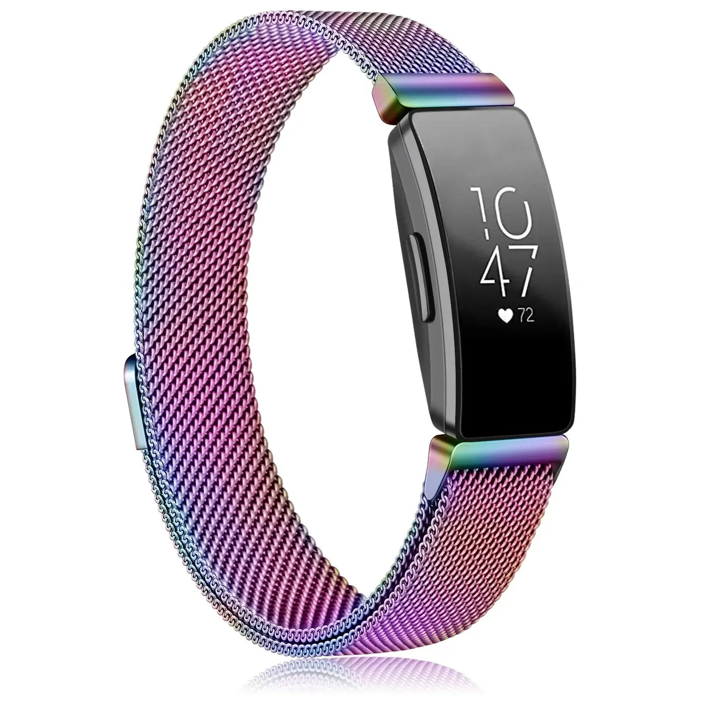 Bracelet Milanais Aimanté en Acier Inoxydable Fitbit Inspire 2, 1, HR