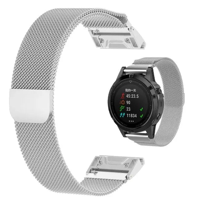 Garmin Metall-Milanaise-Armband – magnetisch, stilvoll, bequem