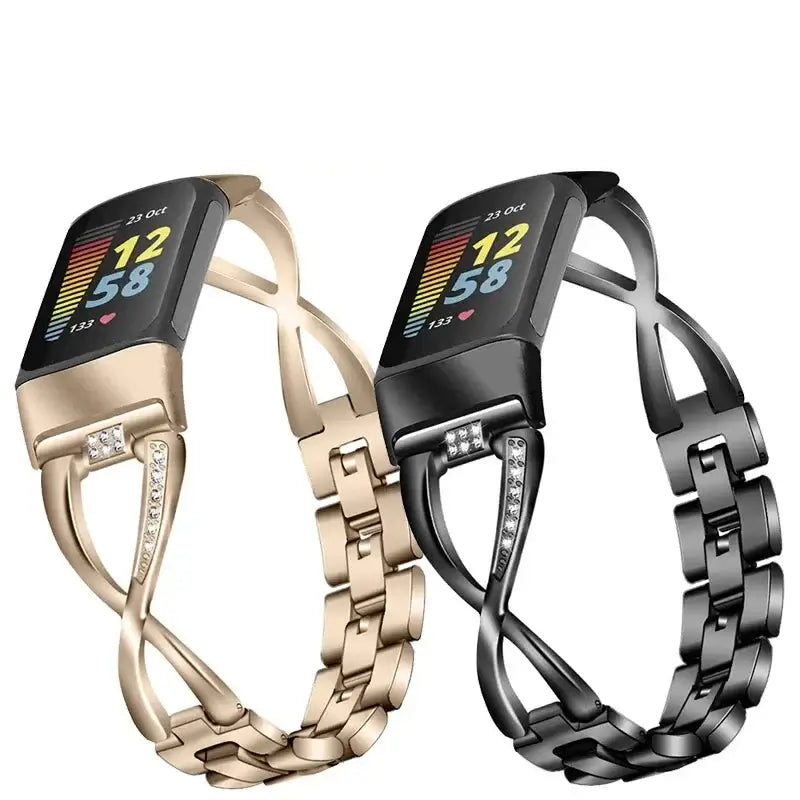 Bracelet en acier inoxydable Fitbit Charge 5 6 - Élégant et durable