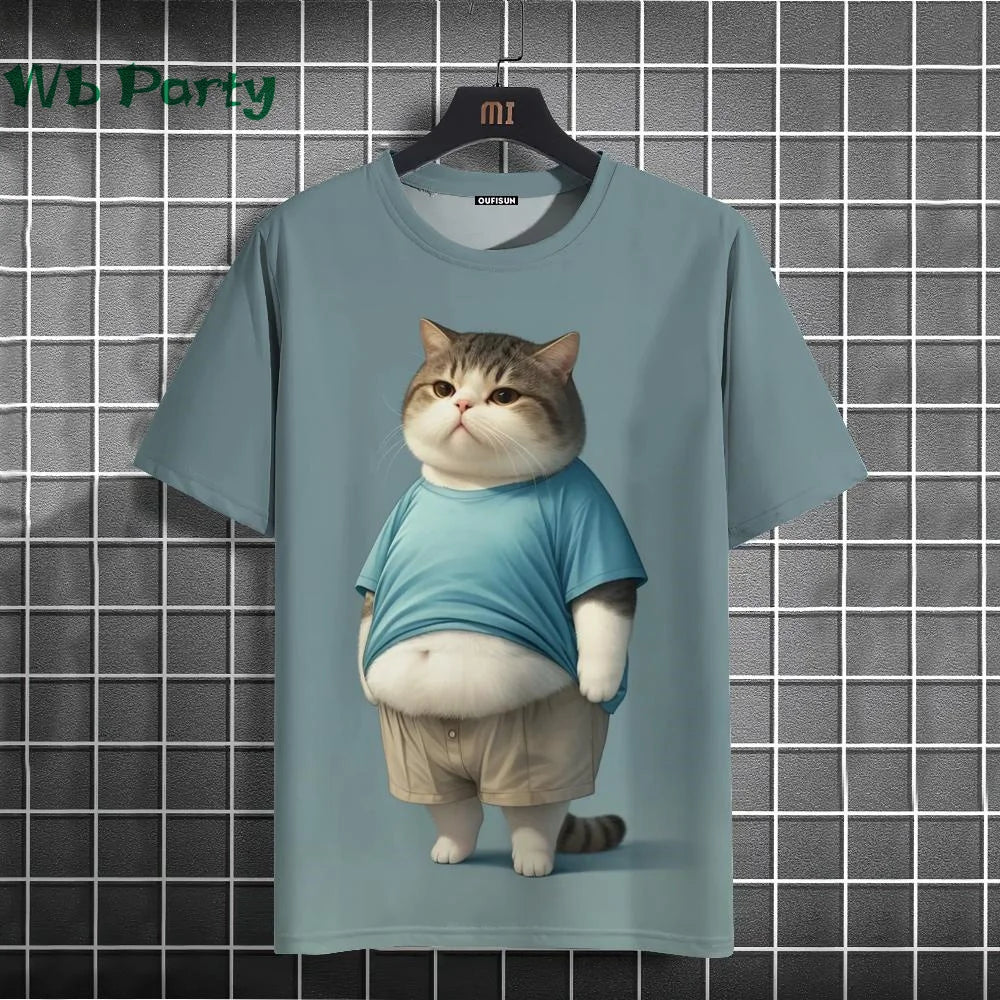 Cat Print shirts - Y2K Graphic T-Shirt