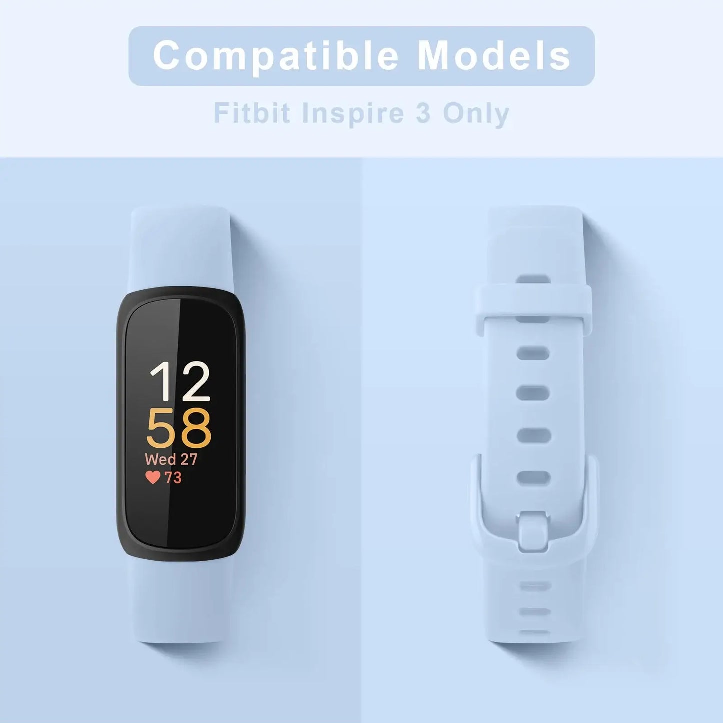 Fitbit Inspire 3 Silikonarmband – Weiches wasserdichtes Armband