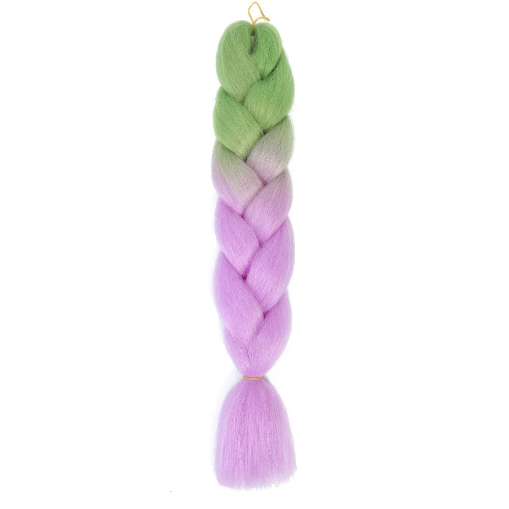 AZQUEEN 24 Inch Jumbo Braids Extensions Synthetic Braiding Hair Afro Ombre Color kanekalon Hair for Children Braid