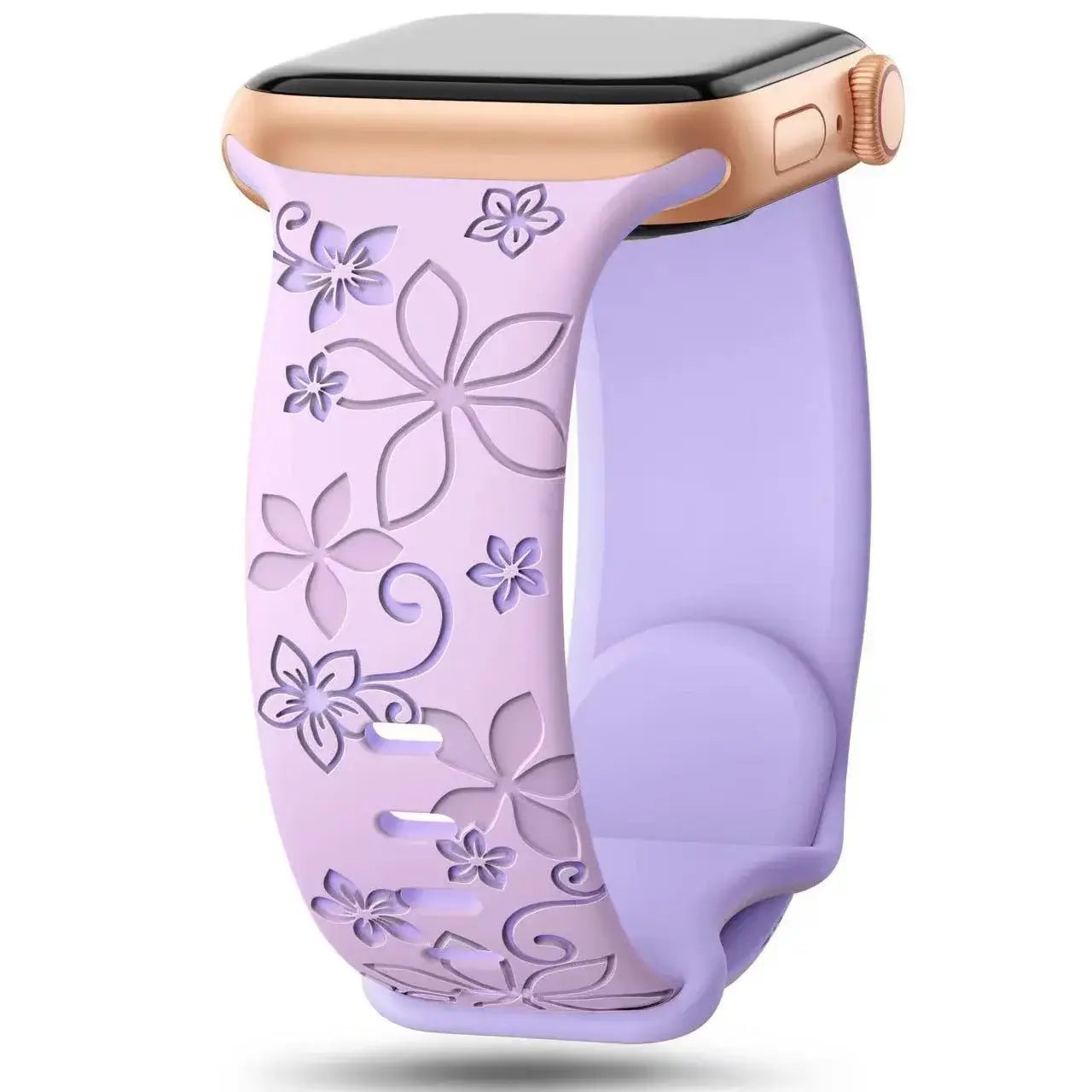 Apple Watch Silikonarmband – Robuster Riemen mit Blumendesign