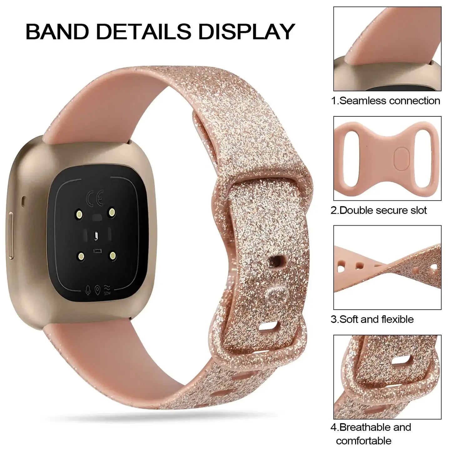 Fitbit Versa & Sense Silikonarmbänder – Leichtes minimalistisches Design