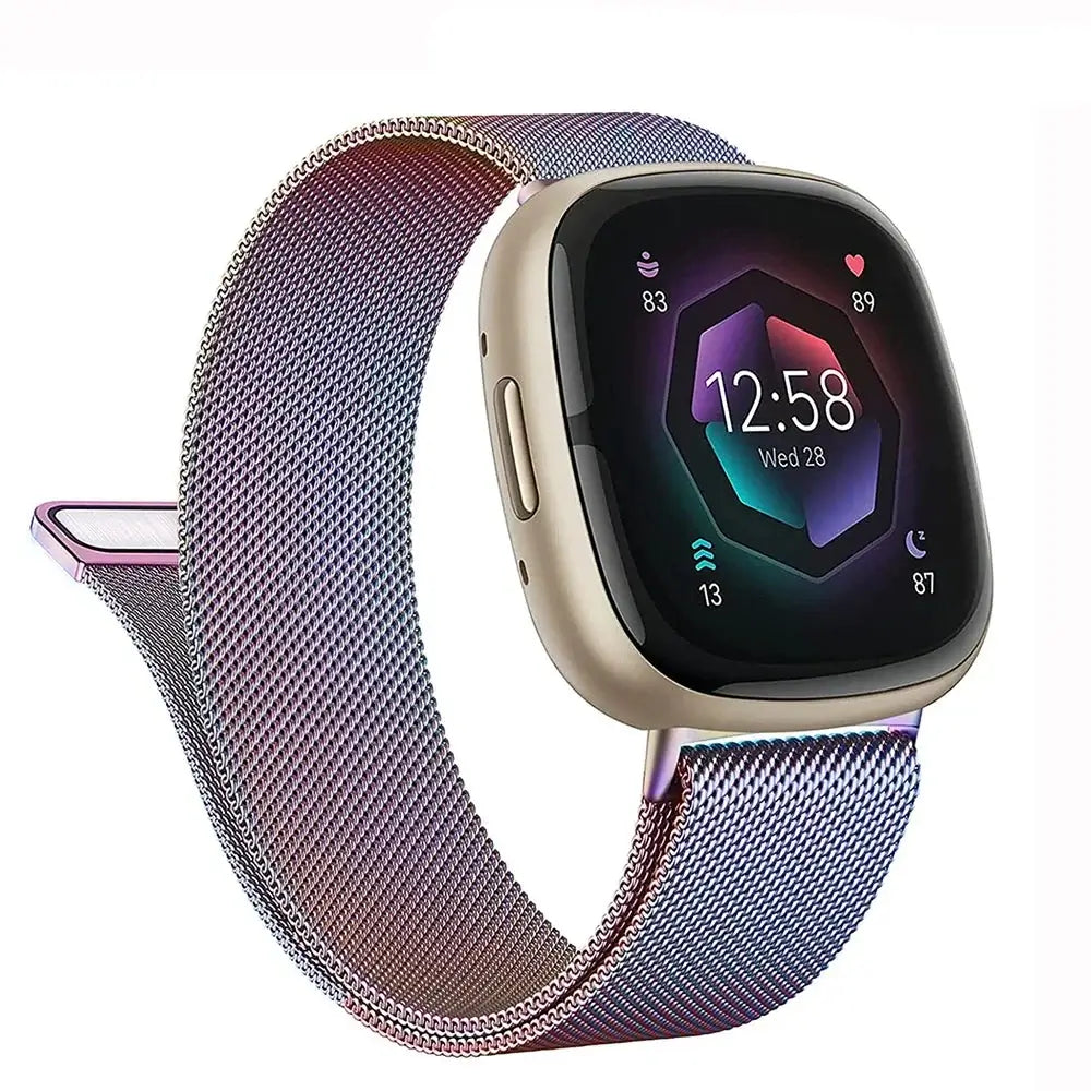Bracelet Fitbit Versa et Sense en acier magnétique - Design élégant