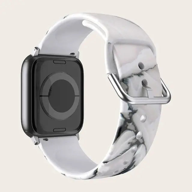 Apple Watch Silikonarmband – Buntes Blumenmusterarmband
