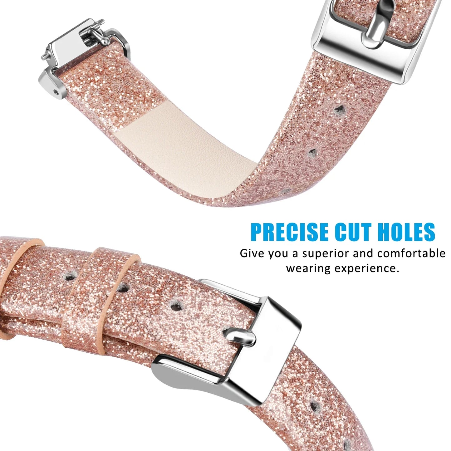 Fitbit Inspire 2, 1, HR Lederarmband – Premium Komfortband