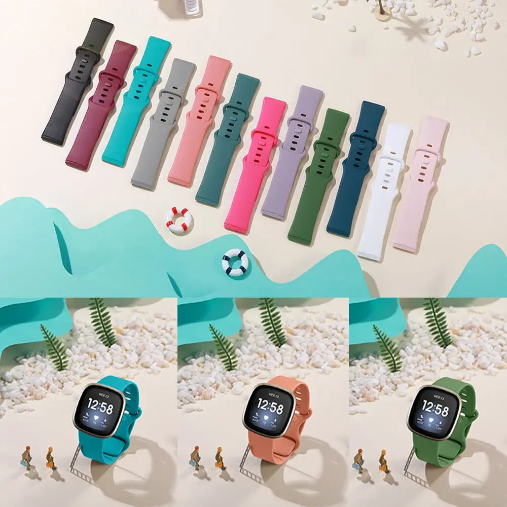 Bracelets en silicone Fitbit Versa et Sense – Bracelets durables et élégants