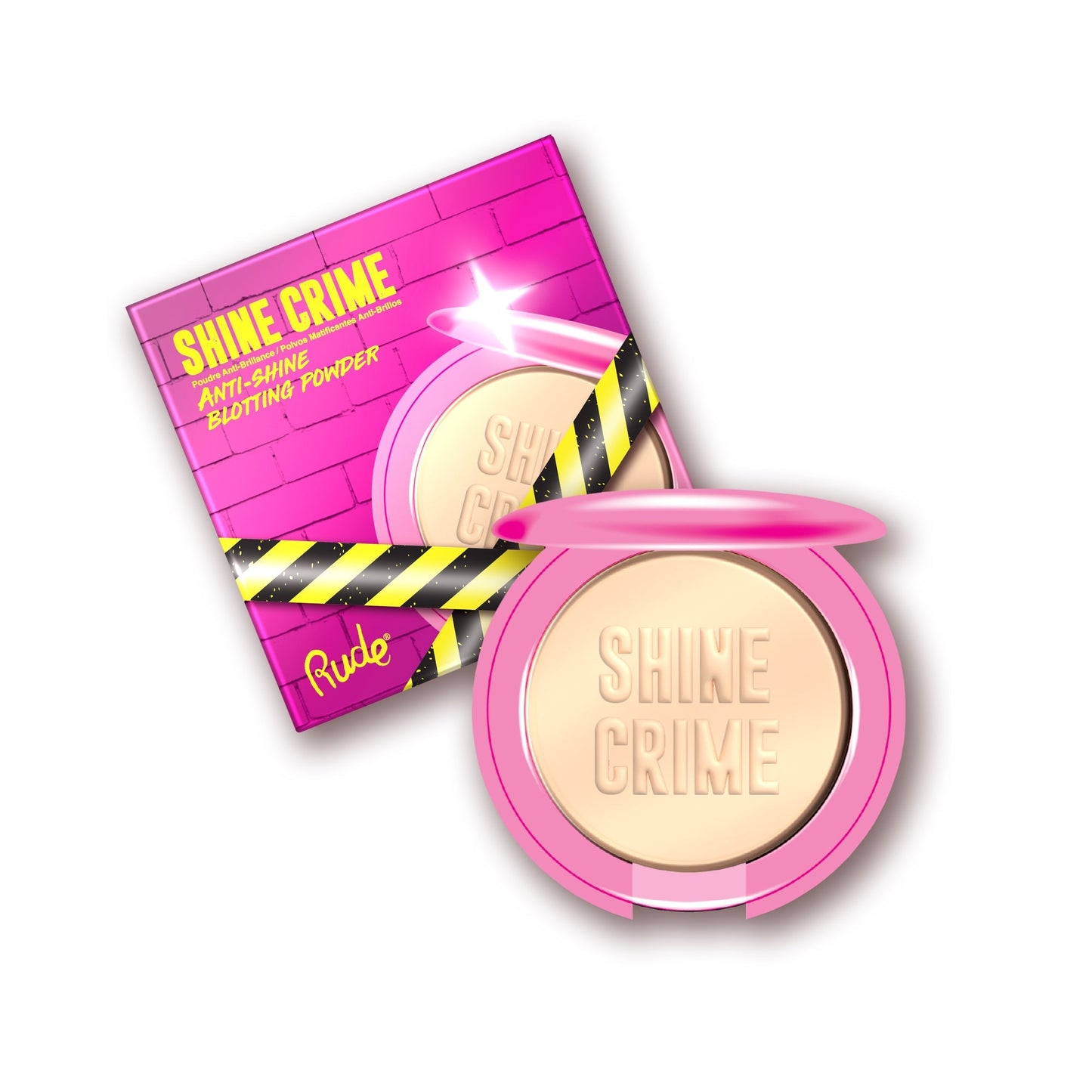 RUDE Shine Crime Poudre Matifiante Anti-Brillance - Naturel - Naturel