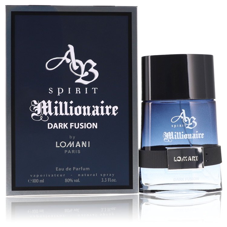 Spirit Millionaire Dark Fusion by Lomani Geschenkset – 3.3 oz Eau De Parfum Spray + 3.3 oz Duschgel für Herren
