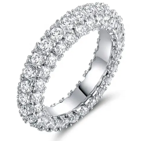 Jasmine Eternity Ring in Silver