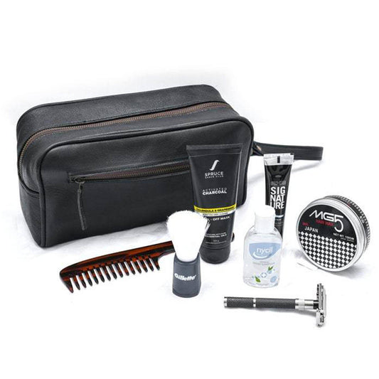 La trousse de toilette simple section - Noire