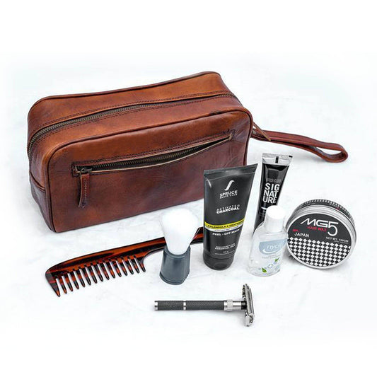 La trousse de toilette simple - Marron